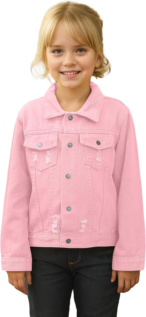 Toddler Jean Jacket for Girls and Boys Long Sleeve Denim Jacket