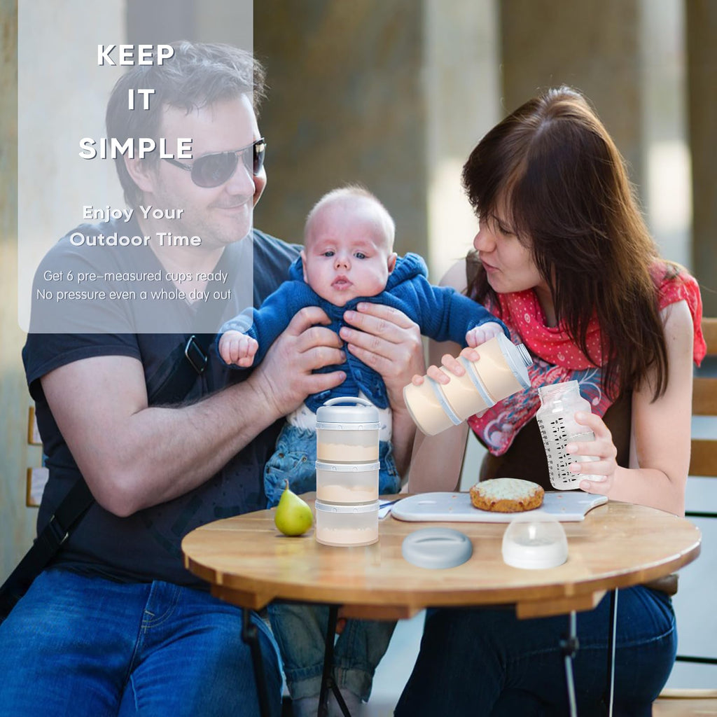 Stackable Formula Dispenser Portable: Milk Powder Container to go