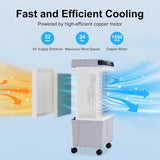 1800 CFM Evaporative Air Cooler, 3-IN-1 Swamp Cooler Air Conditioner with Copper Motor, 5.3 Gallon Water Tank