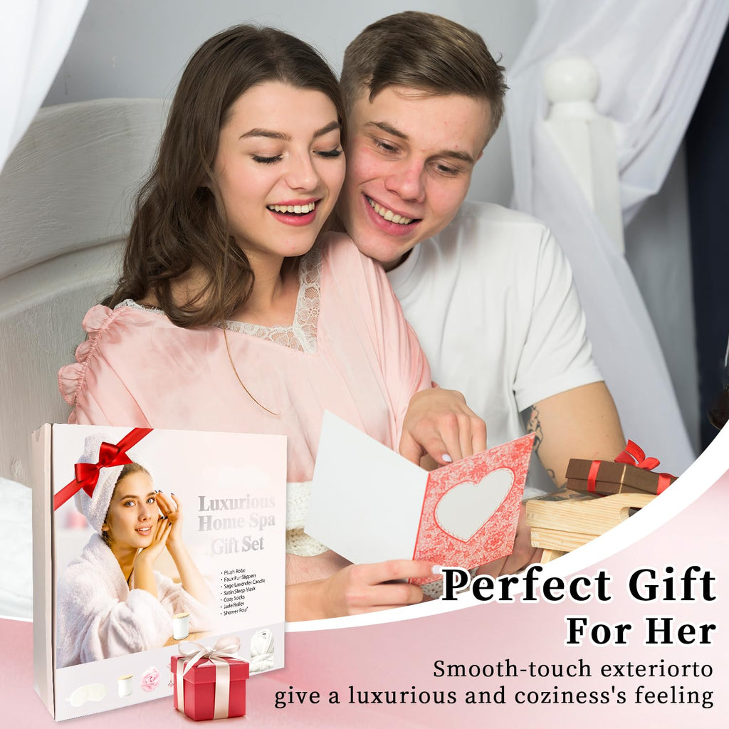 Spa Robe and Slippers Set Bathrobe Gift for Mother Girl Her