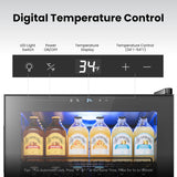 Beverage Refrigerator Cooler, 155 Cans Mini Fridge with Glass Door Beverage Frid