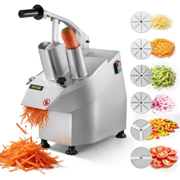 Commercial Food Processor 550W Electric Vegetable Slicer 6 Blades