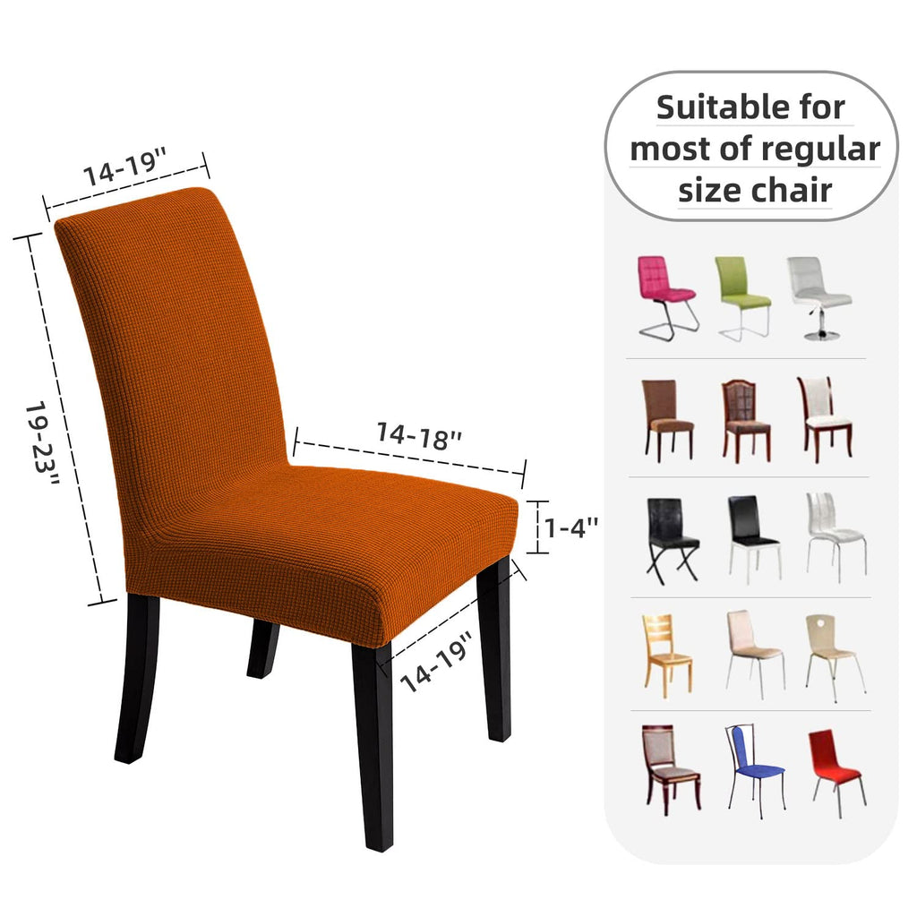 Chair Covers - Stretch Chair Slipcovers for Decorative Seat Protector Armless Removable Washable Elastic Dinner