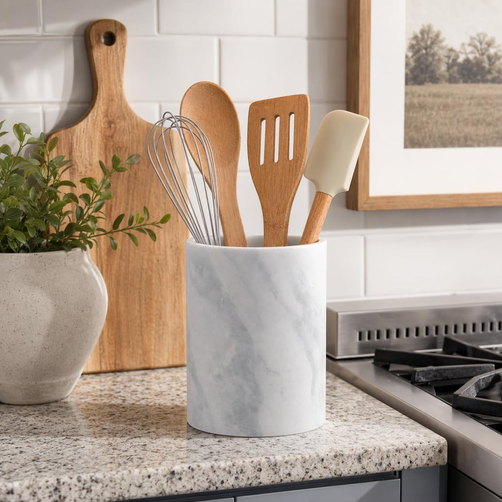 Namib Sky Luxury Marble Utensil Holder Utensil Crock