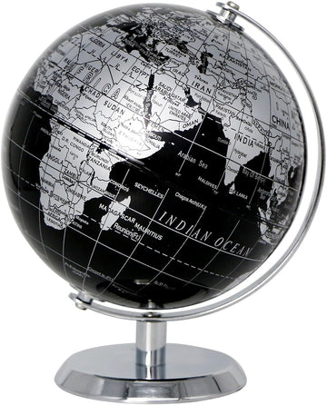 5.5 Inches Mini World Globe Black Rotating Desktop Globe