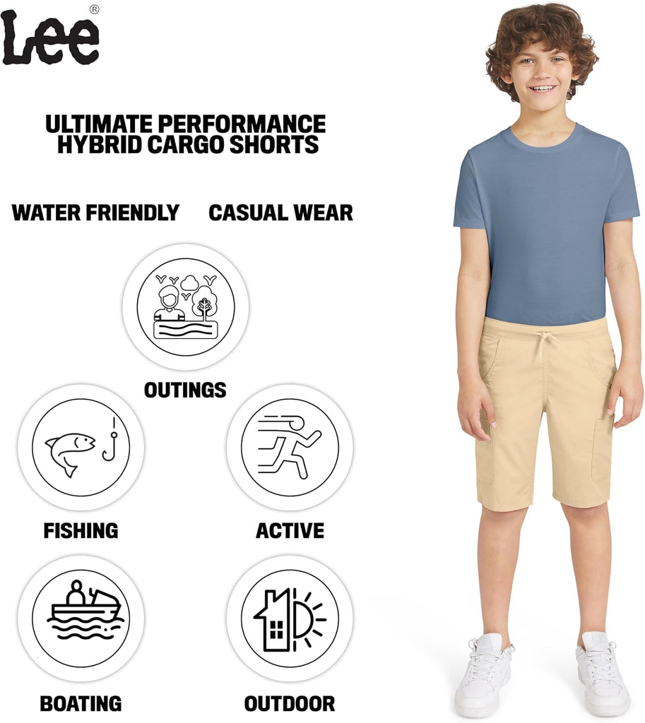 Boys Soft Stretch Lightweight Pull On Cargo Shorts for Kids