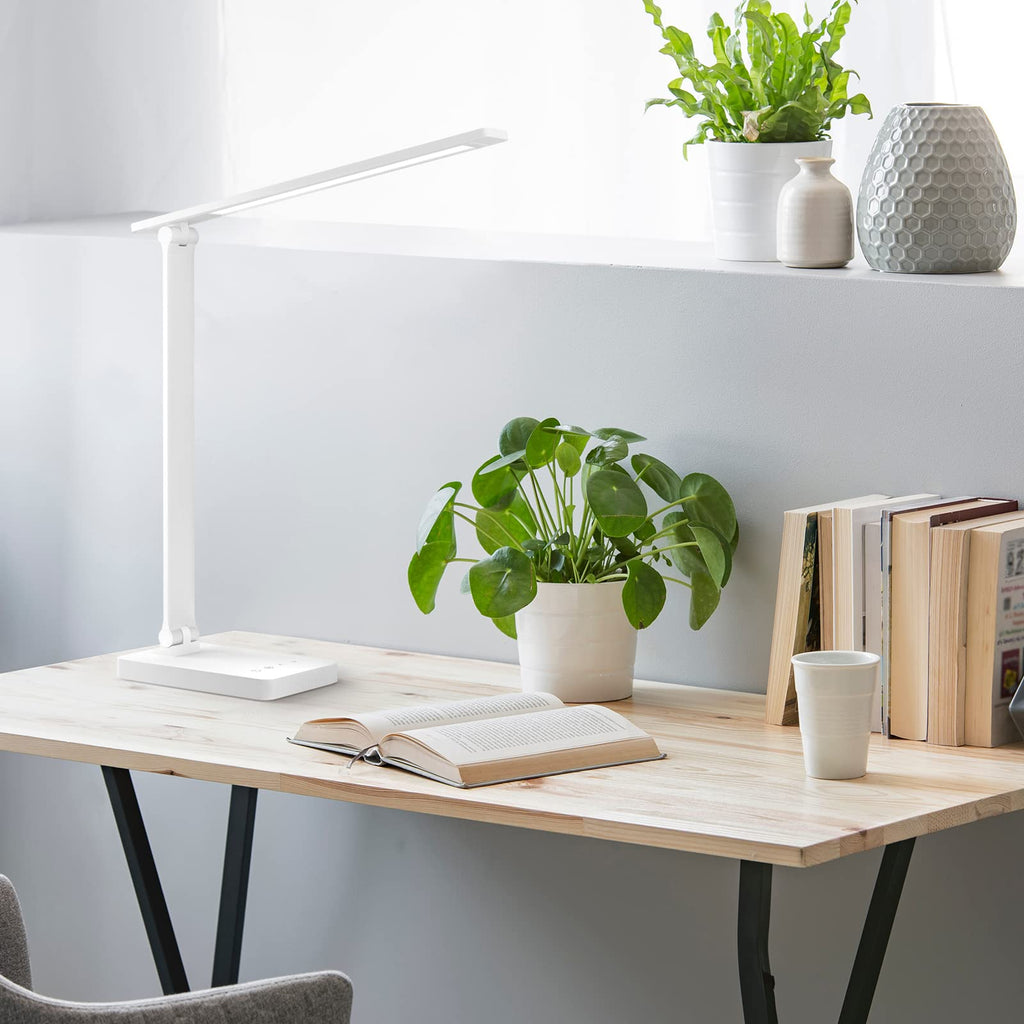 LED Desk Lamp 9.5W 800lm, Metal Desk Light, White