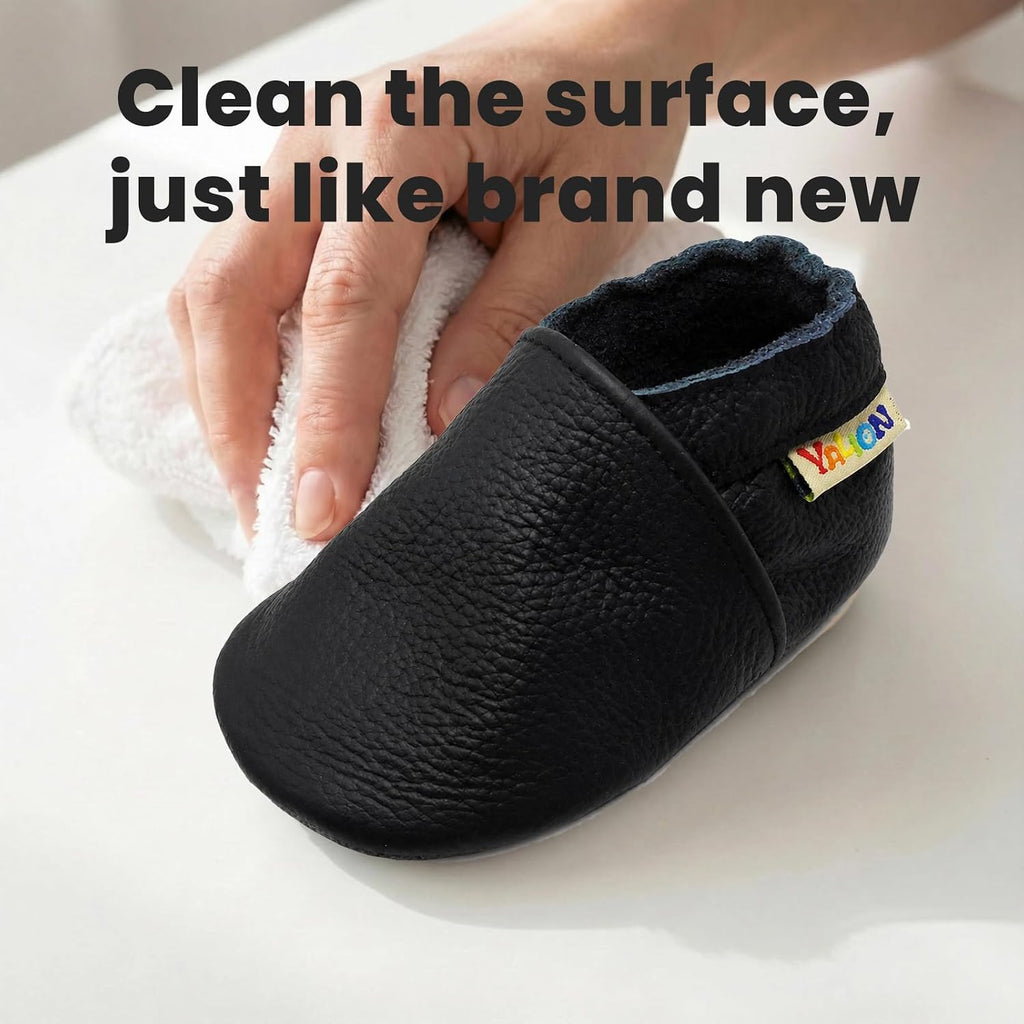 Leather Baby Shoes Soft Sole Baby Moccasins for Boys Girls