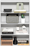 Basic Book Shelf, 4-Tier Bookcase with Open Shelf, Bookshelf, Cube Storage Organizer, 6 x 24 x 35, White