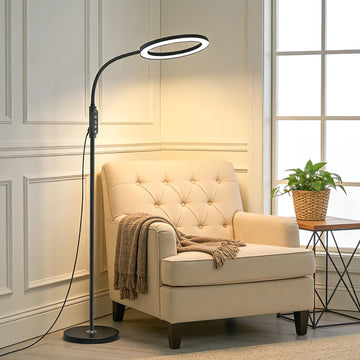 Super Bright 24W LED Reading Floor Lamp, Remote and Touch Dimmable