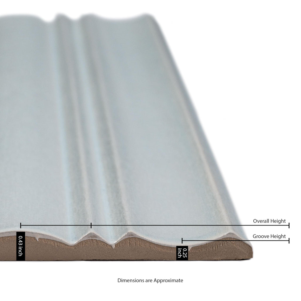 Porcelain Fluted Wall Tile |Nimbus Celestial Breeze | 7" x 16"