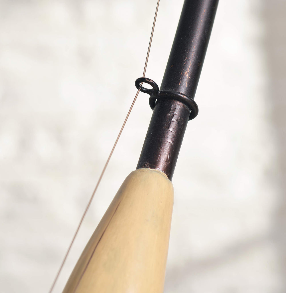 Fly Rod Table Lamp with Oil Rubbed Bronze w/Wood Accent Finish, Rustic Style, 27.5" Height, 12" Width, 14.5" Depth