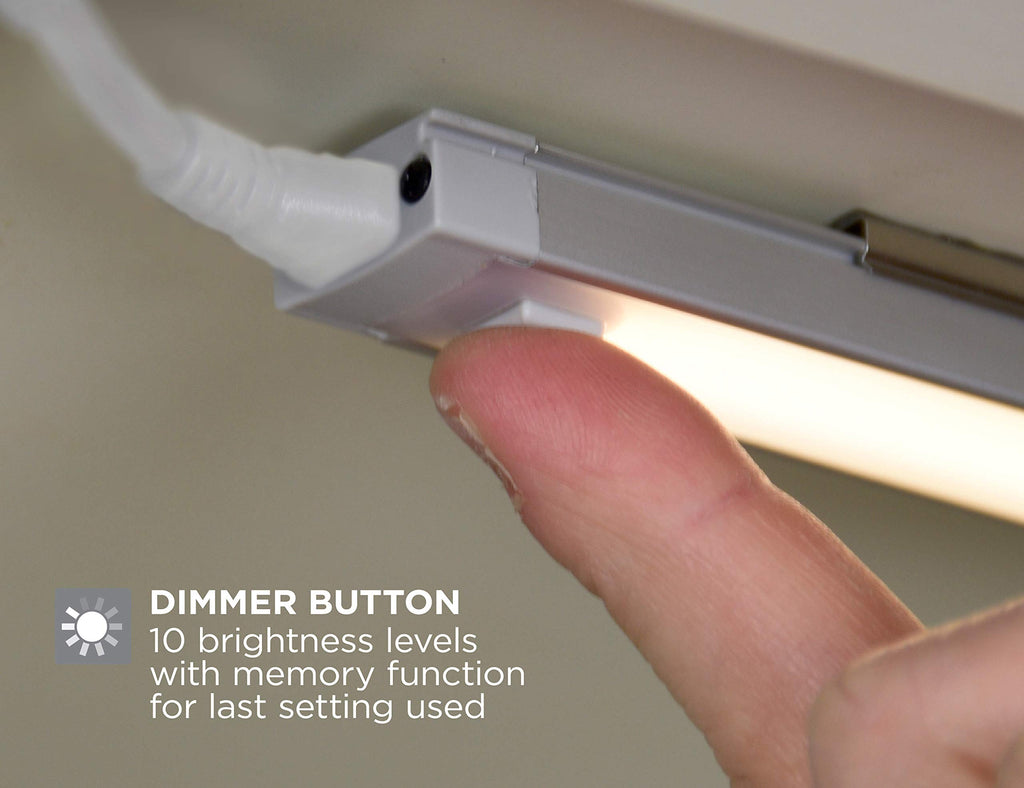 Under Cabinet Lighting Kit, 3-Bars, 12in. Each, DIY Tool-Free Install w/Magnetic Option, Daylight, 5000K, 1290 Lumens