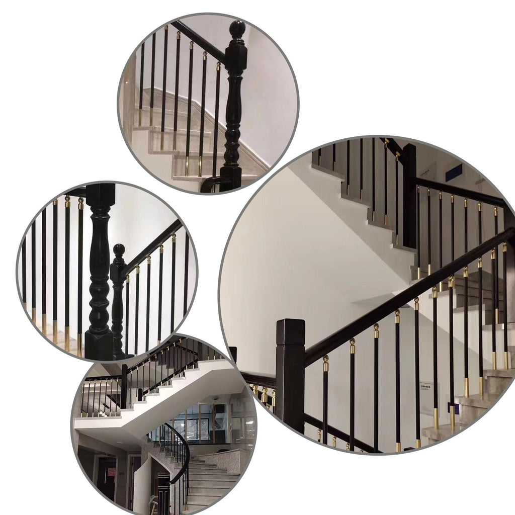Balusters Spindle for Stairway, Metal Railing Column, Indoor Staircases Aluminum Alloy Post with180° Adjustable