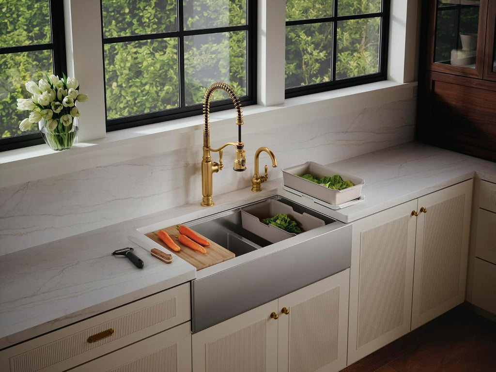 Three-piece workstation sink accessory set