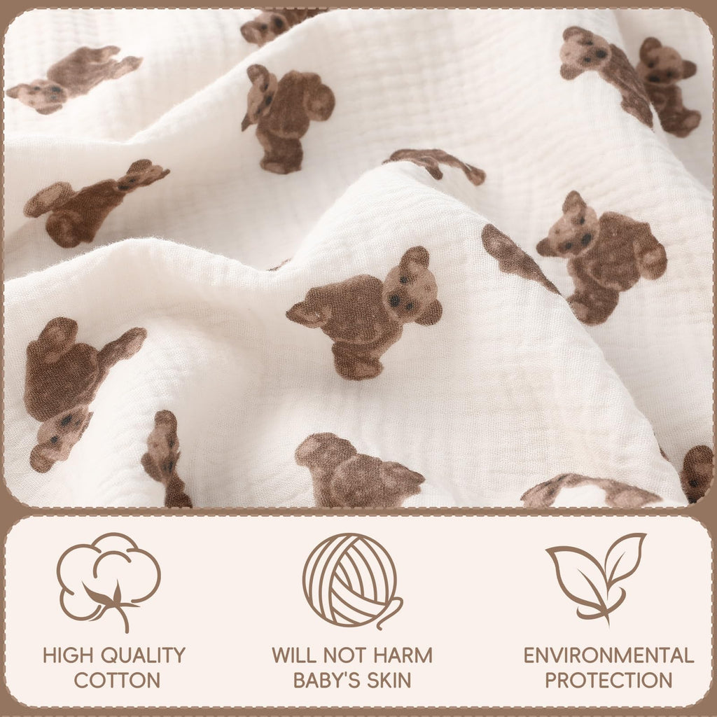 Bear Crib Bedding Set of3 with Sheet Quilt Bed Skirt