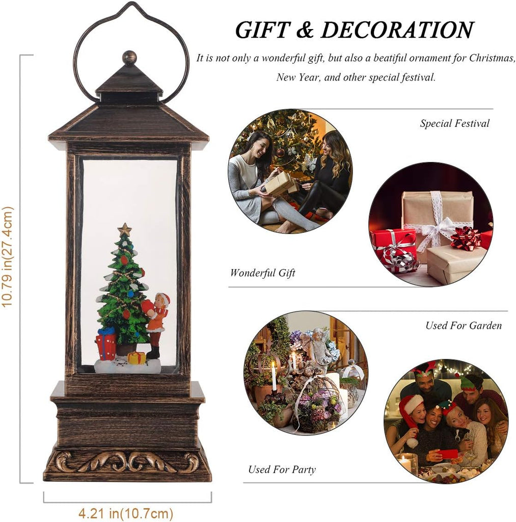 Christmas Lantern,Christmas Snow Globe,Christmas Decorations with Music,Christmas Day Gifts Used for Garden