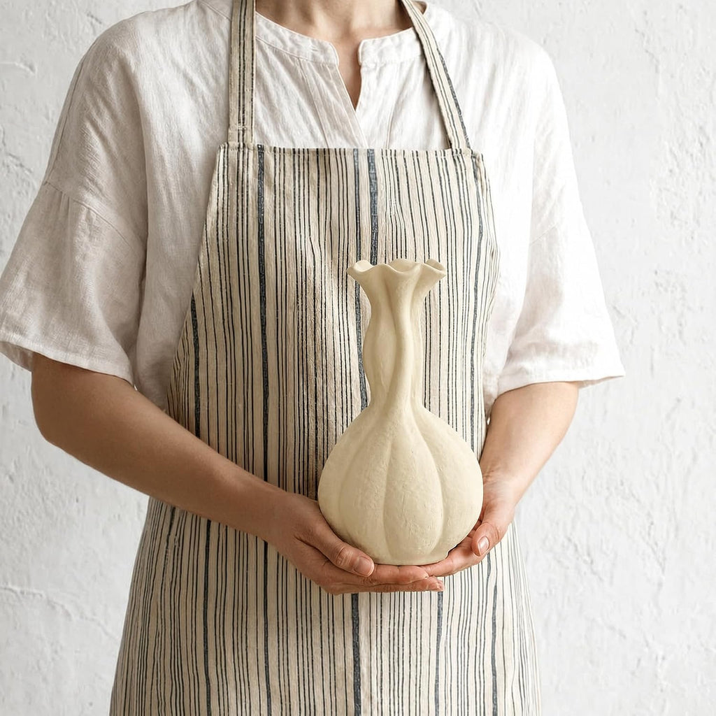 Ceramic Flower Vase, 10" Decorative Pampas Vase