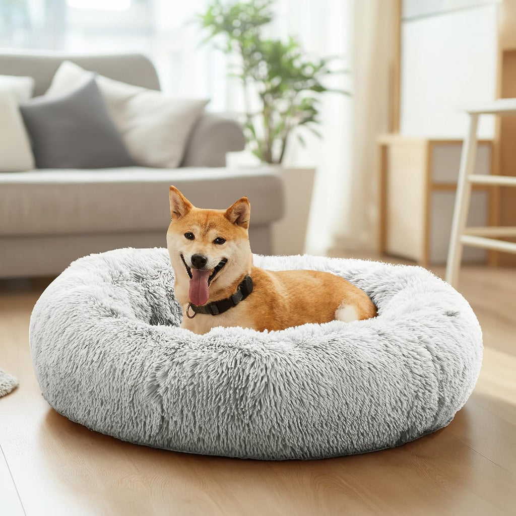 Large Dog Bed for Indoor, Calming Donut Bed for Dogs and Cats