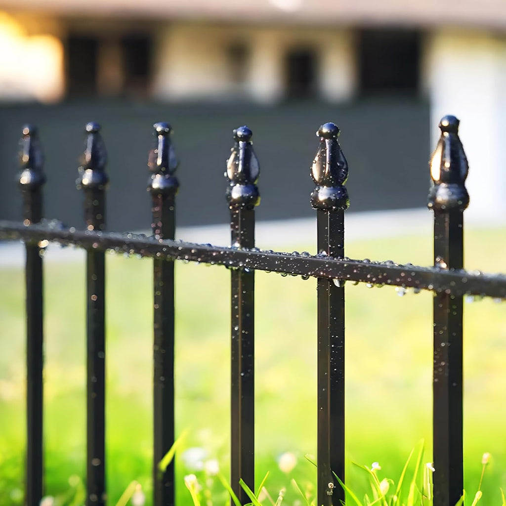 Metal Decorative Garden Fence 36" H x 28" W (5 Panels, Total Length 11.6 feet), Metal Border Folding Fence, Landscape