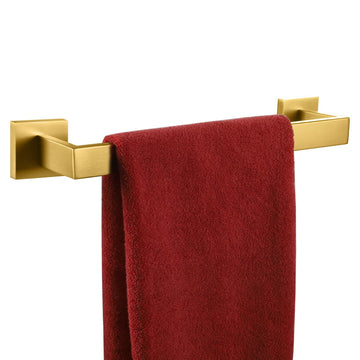 Bath Towel Bar Kitchen Dish Cloths Hanger 16 Inch Hand Towel Holder Stainless Steel Wall Mounted, Brushed Gold