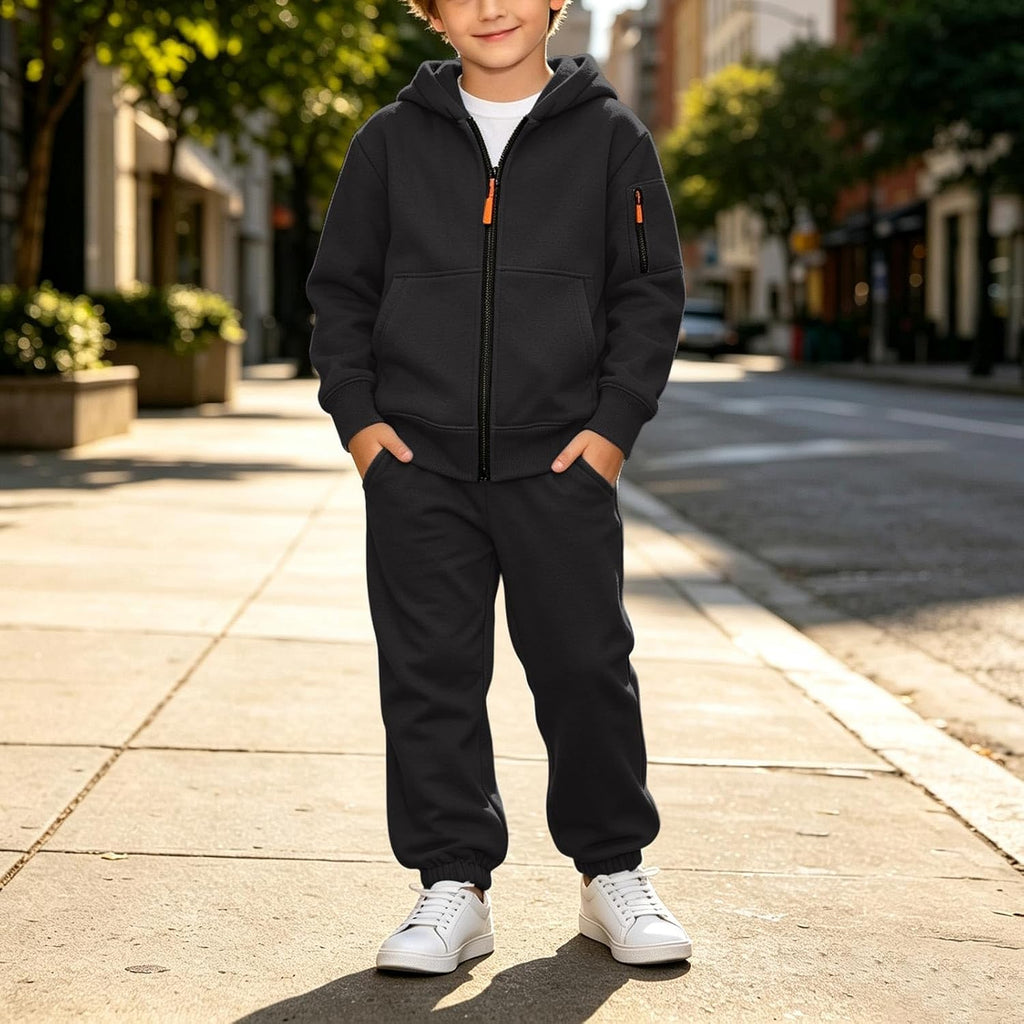 Boys Sweatsuit 2 Piece Full Zip Hoodie and Sweatpants Matching Tracksuits