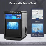 Nugget Ice Maker Countertop, 45Lbs/24H with Water Tank Pebble Ice Maker, Self-Cleaning Pellet Ice Machine Ready