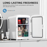 Compact Refrigerator, Portable Mini Fridge, Skin Care 4L Capacity/6 Cans, for Bedroom, Car, Office & Dorm, Small