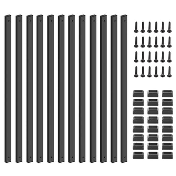 25 Pack 26" Metal Deck Balusters for Deck, Porch and Stair Railings