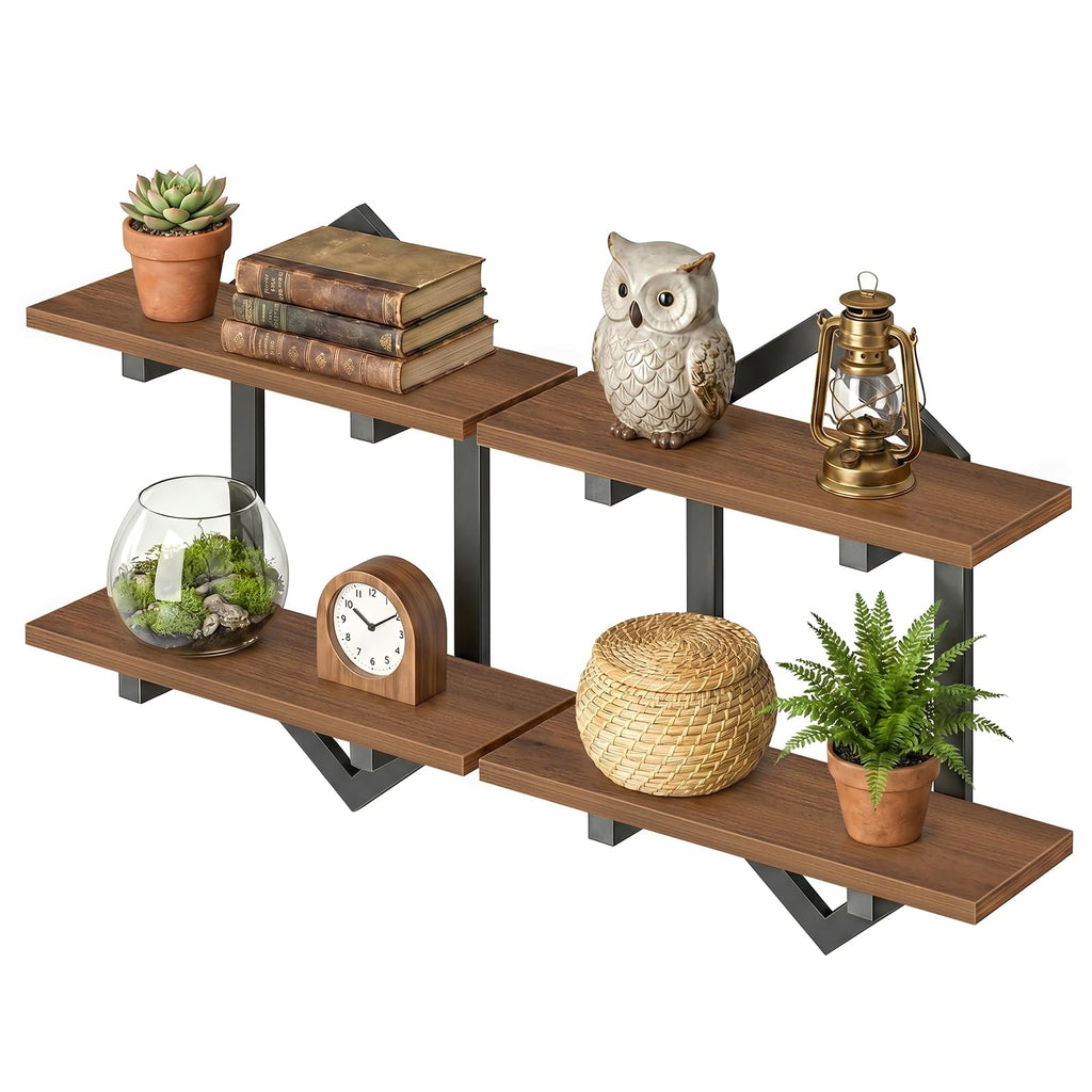 Floating Shelves for Wall, Set of 2 Wall Shelf, 15" Hanging Shelves