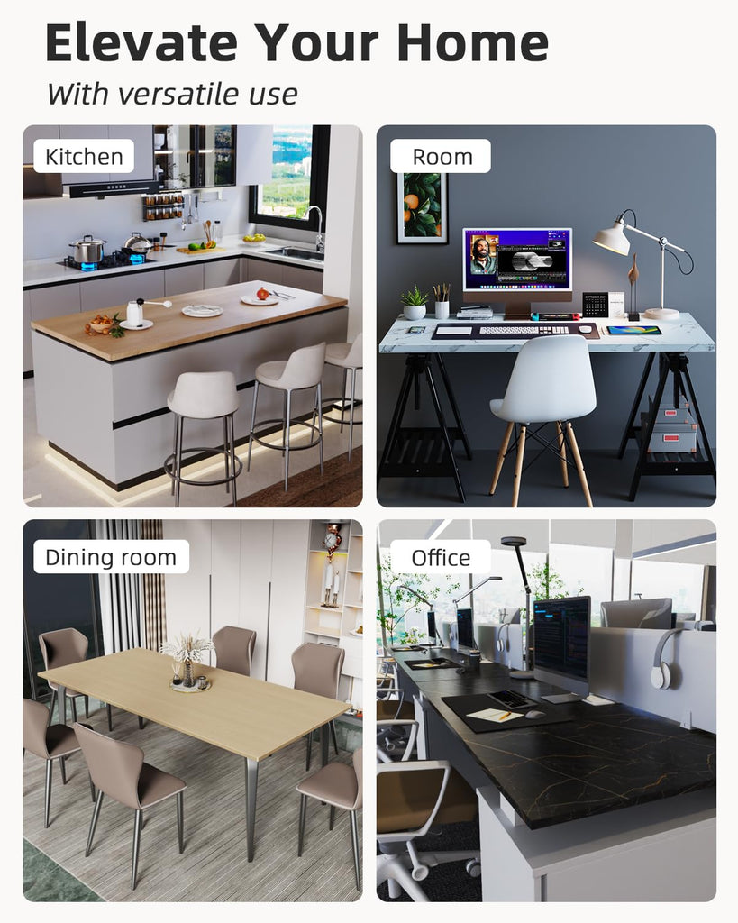 Universal 55 x 28 One-Piece Solid Wood Table Top, 1" Thick Desktop for Stand Up Height Adjustable Desk Frames, Home