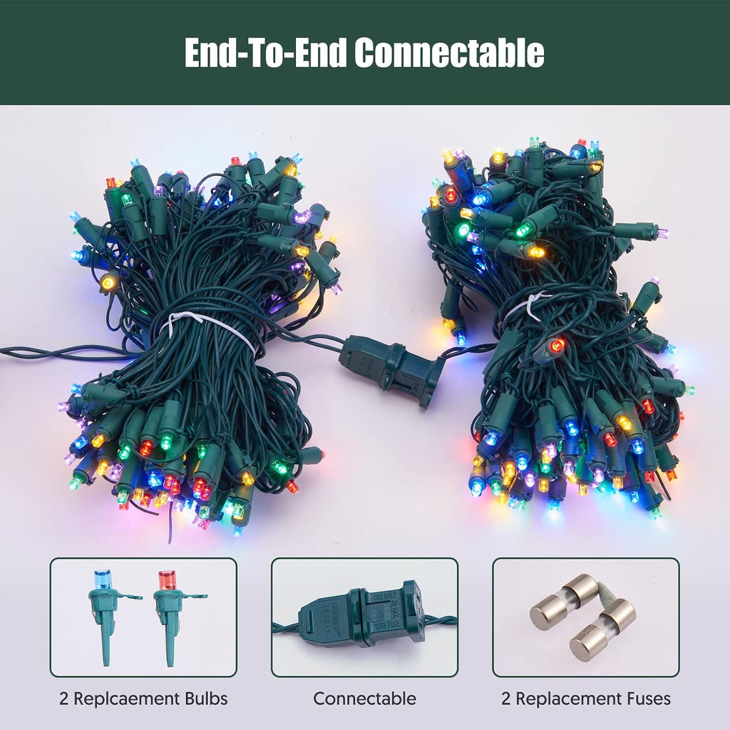 Led Christmas Net Lights Outdoor Christmas Decorations 120Led 6Ftx4Ft UL Certified Connectable Waterptoof Mesh Net