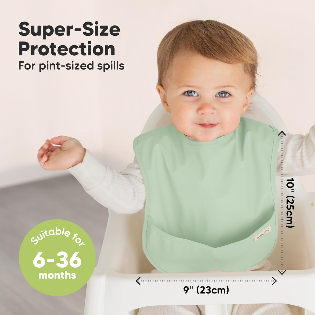 Pack Waterproof Baby Bibs for Eating, Lightweight, Mellow