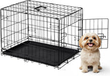 Dog Crate, 30 Inch Medium Size Single Door Dog Cage with Plastic Leak-Proof Pan Tray