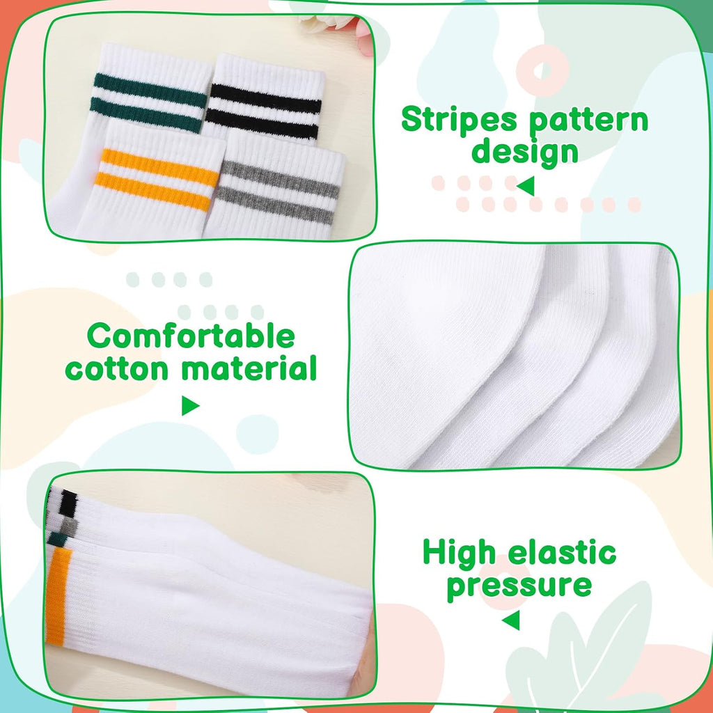 6/8/10 Pairs Boys Kids Novelty Crew Socks