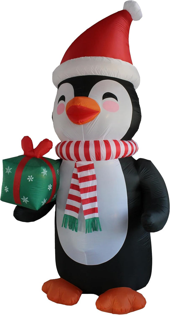 12 FT Tall Lighted Christmas Inflatable Happy Penguin