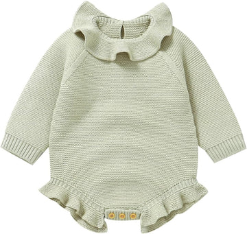 Newborn Girl Outfit Baby Sweater Knit Romper