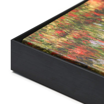 Minimalist Floating Frame for 16x24 Canvas Painting, 5/6" Deep, Black