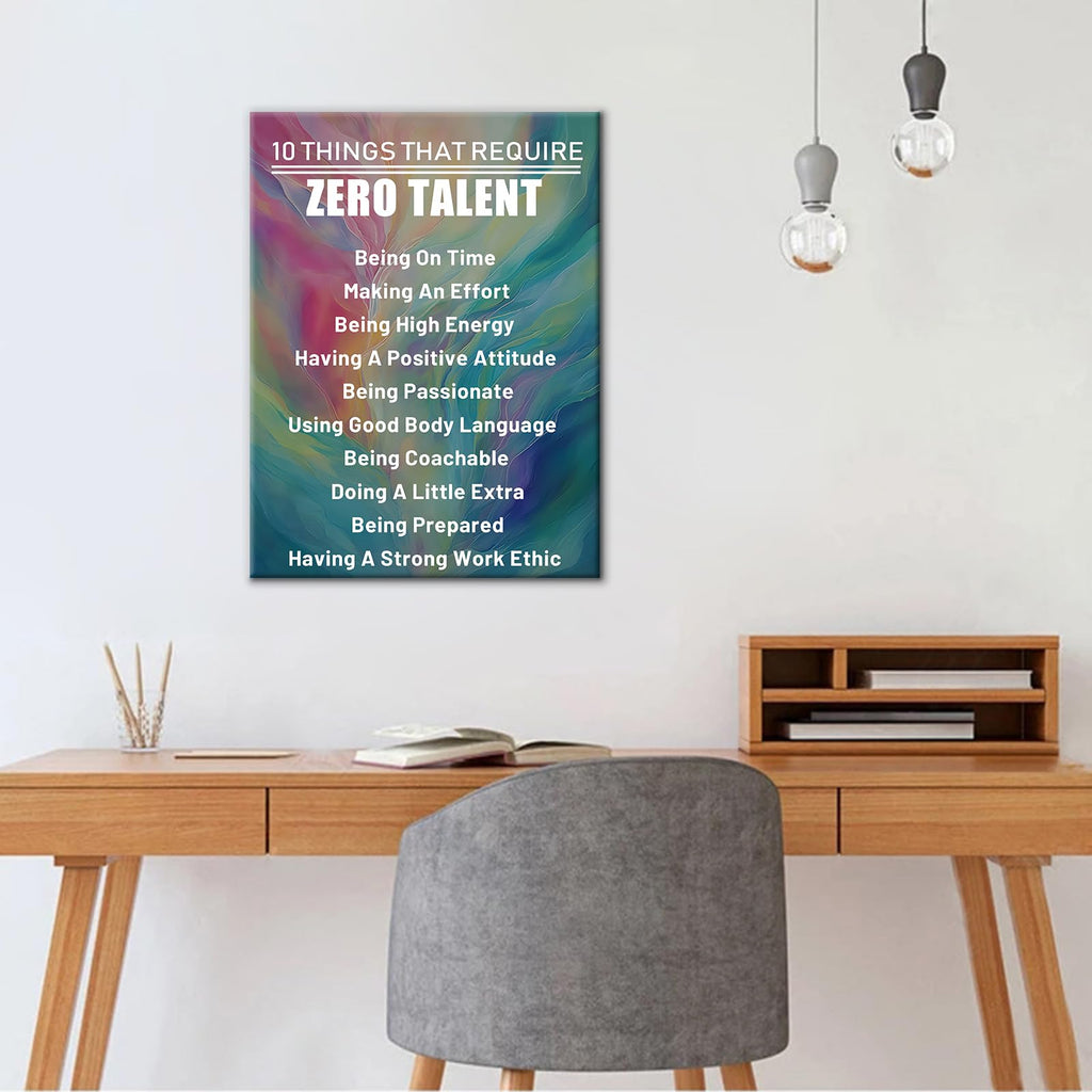 Zero Talent Wall Art, Colorful Fluid Marble Canvas Decoration
