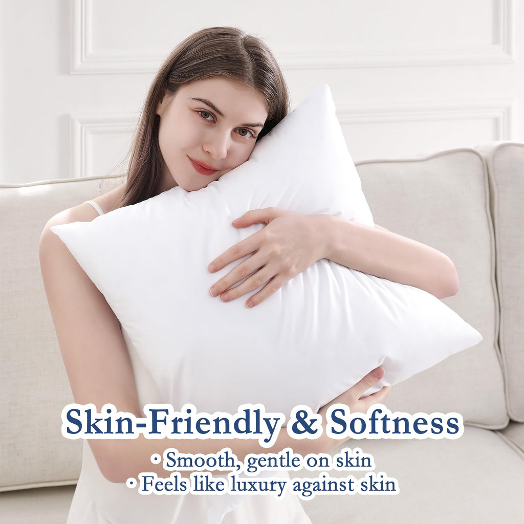 20x20 Outdoor Pillow Inserts, Down Alternative Filling, Set of 4