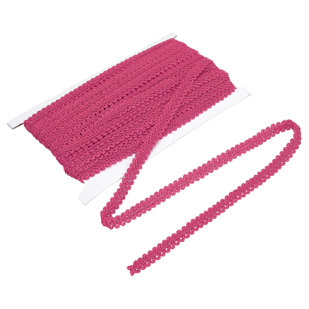 Gimp Braid Trim 1/2" x 14 Yards Polyester, Rose Red