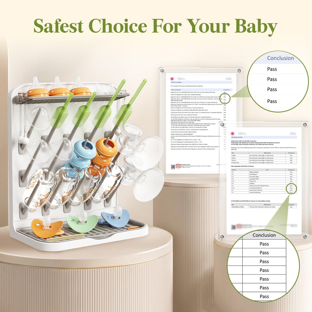 15-Hooks Baby Bottle Drying Rack for Countertop