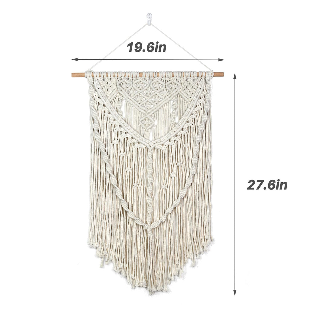 Macrame Wall Hanging, Bohemian Woven Tassel Tapestry