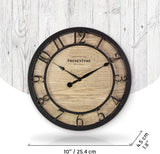 Presentime & Co 10" Farmhouse Series Wall Clock, Cottage Style, Vintage Design, Oil Rubbed Bronze