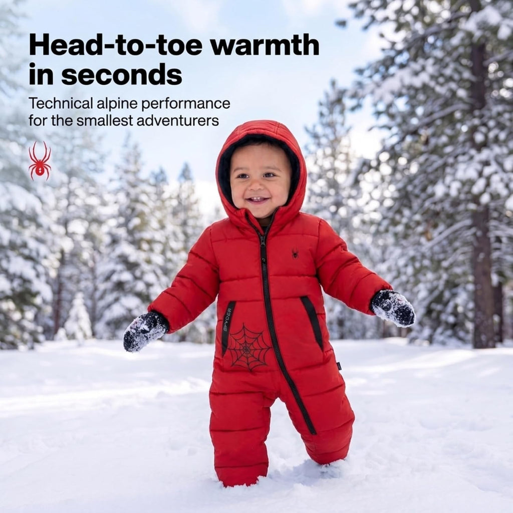 Toddler Snow Suit - Fleece Lined Baby Snowsuit, Fold-Over Cuffs