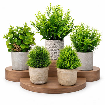 Small Artificial Potted Plants for Desk Decor, Mini Fake Plants Desk Decor, Shelf Home Decor, Realistic Faux Greenery