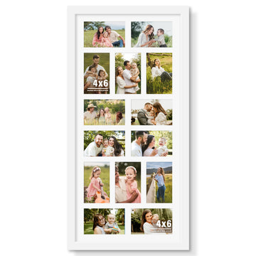 14x30 Collage Frame For 14 4x6 Photos White