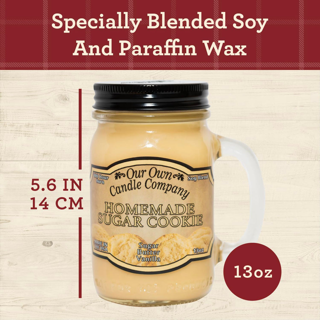 Sugar Cookie Scented Mason Jar Candle 13 oz