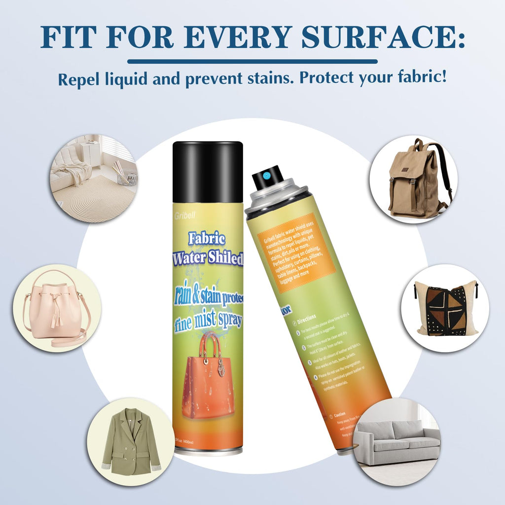 Fabric Waterproof Spray, 13.5 Oz Suede Protector Spray, Waterproofing and Stain Ideal For Cloth, Couches, Pillows