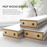 36x84 Inch White Sliding Barn Door Slab with 6.6ft Hardware Kit Included, 5-Panel, MDF Wood Panel Co